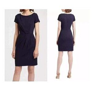$335 THEORY Balbina Drapey Wool-Blend Dress with Ruching Detail. Size 2.